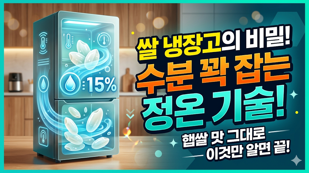 쌀 냉장고 정온 기술의 비밀 햅쌀 맛 유지하는 수분 함량 관리법 썸네일