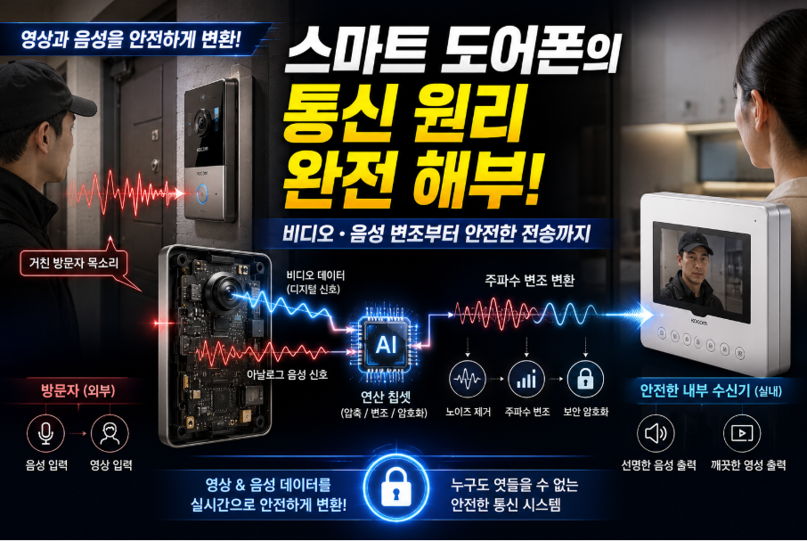 도어폰(인터폰)의 영상 전송과 음성 변조 방지 원리: 홈 보안의 과학 썸네일