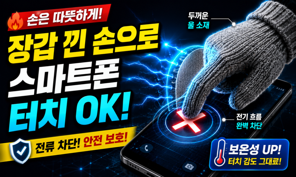 터치스크린 정전식 방식이 절연체 장갑을 끼면 작동하지 않는 과학적 이유 썸네일