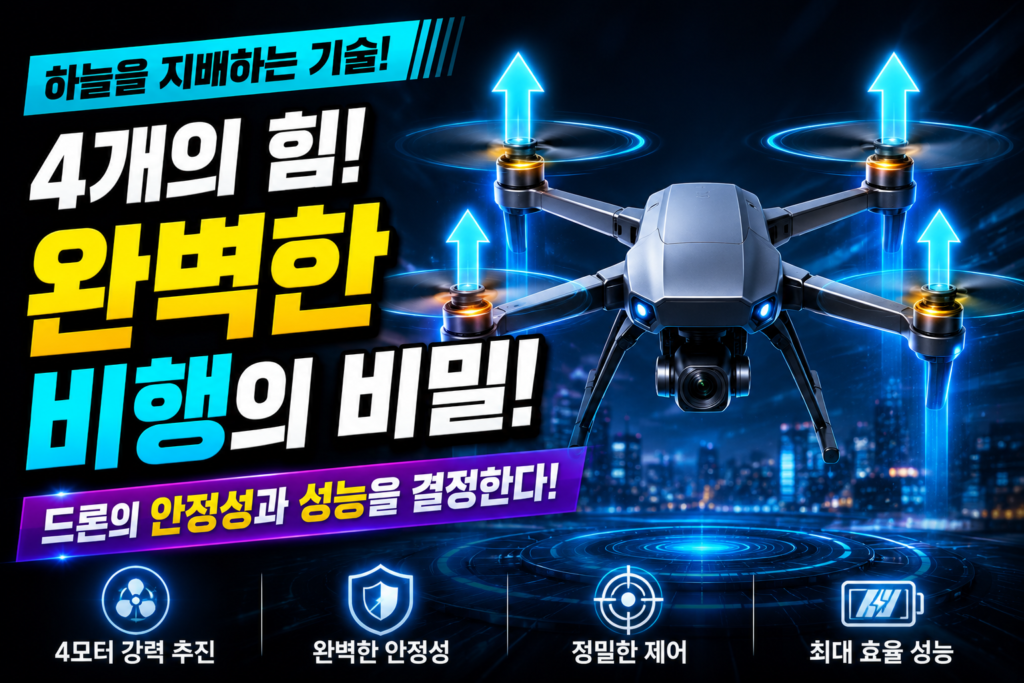 쿼드콥터 드론 공중 정지의 비밀 4개 모터 RPM 조절의 과학 썸네일