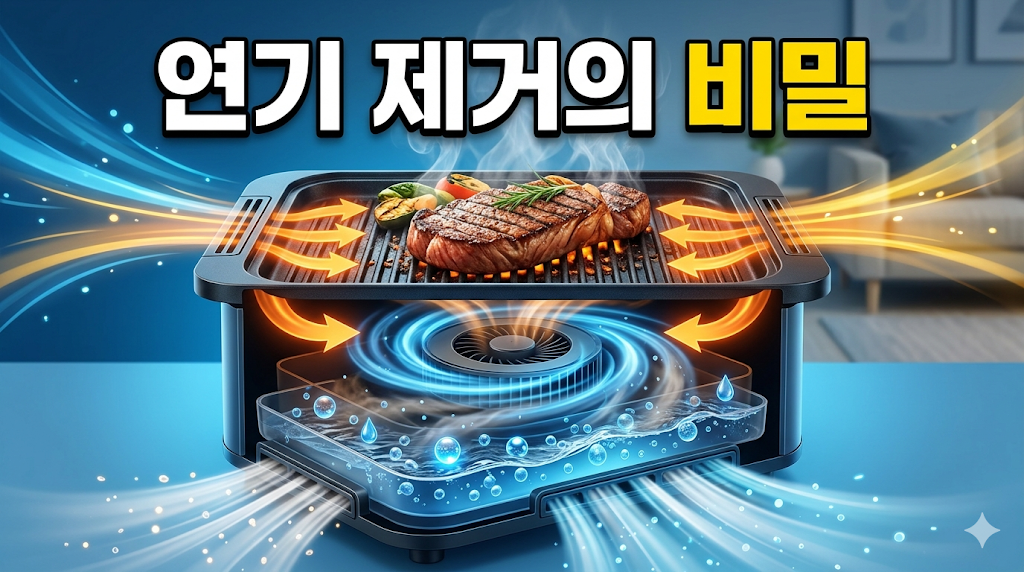 전기 그릴의 연기 흡입 팬과 워터 필터링의 연기 제거 원리: 실내 구이의 혁명 썸네일